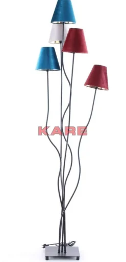 KARE Design Stehleuchte Flexible Velvet Schwarz Cinque- Steh & Bodenleuchten