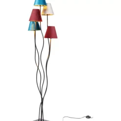 KARE Design Stehleuchte Flexible Velvet Schwarz Cinque- Steh & Bodenleuchten