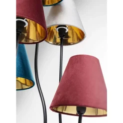 KARE Design Stehleuchte Flexible Velvet Schwarz Cinque- Steh & Bodenleuchten