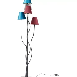 KARE Design Stehleuchte Flexible Velvet Schwarz Cinque- Steh & Bodenleuchten