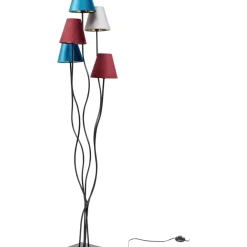 KARE Design Stehleuchte Flexible Velvet Schwarz Cinque- Steh & Bodenleuchten