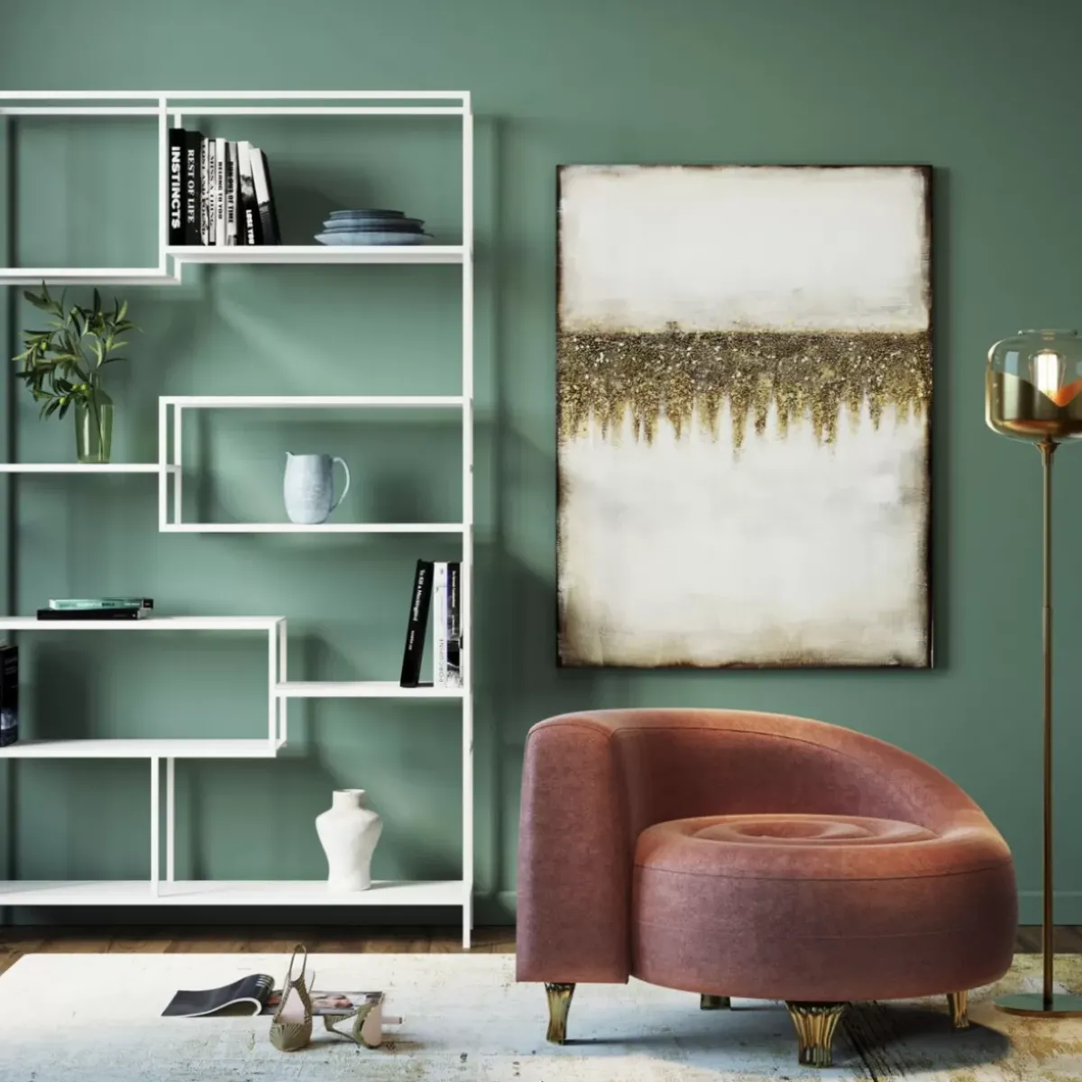 KARE Design Stehleuchte Golden Goblet Ball- Steh & Bodenleuchten