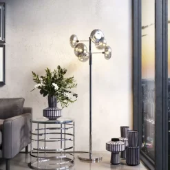 KARE Design Stehleuchte Headlight Chrome 163Cm- Steh & Bodenleuchten