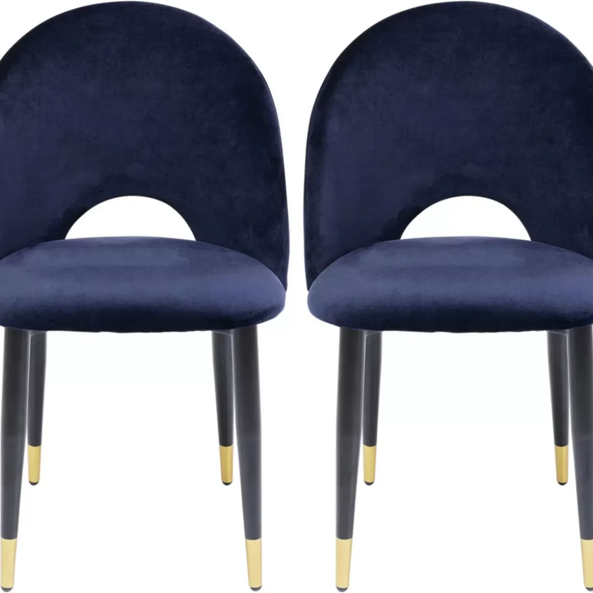 KARE Design Stuhl Iris Velvet Blau (2/Set)- Stühle