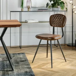 KARE Design Stuhl Samba Leder Braun- Stühle