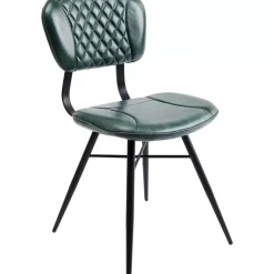 KARE Design Stuhl Samba Leder Dunkelgrun- Stühle