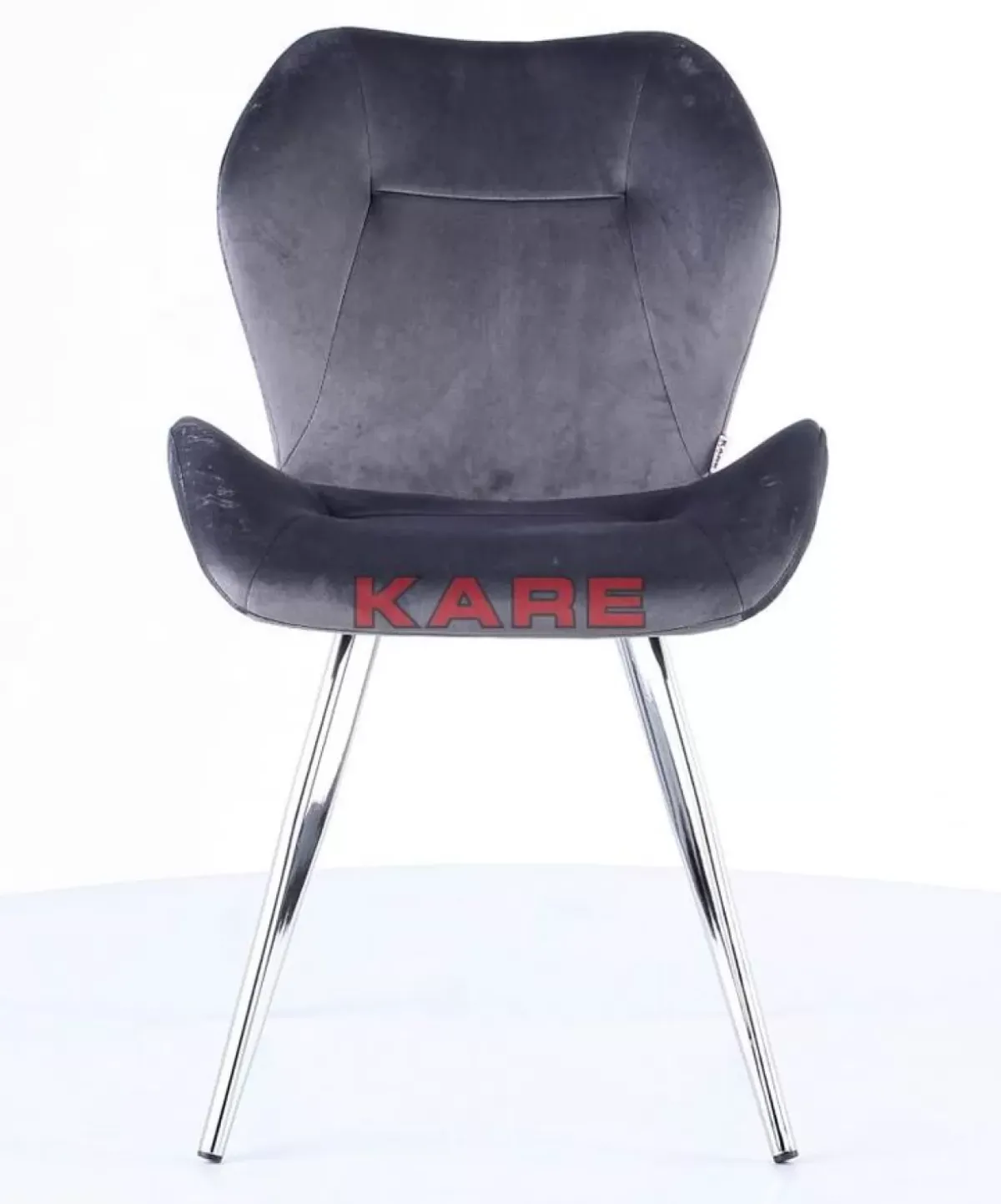 KARE Design Stuhl Viva Grau Chrom- Stühle