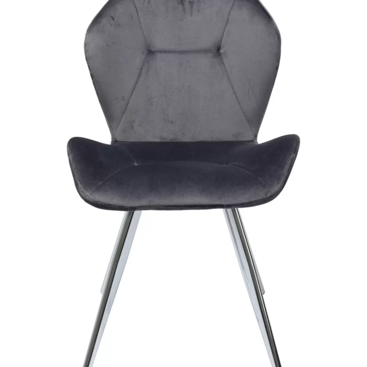 KARE Design Stuhl Viva Grau Chrom- Stühle