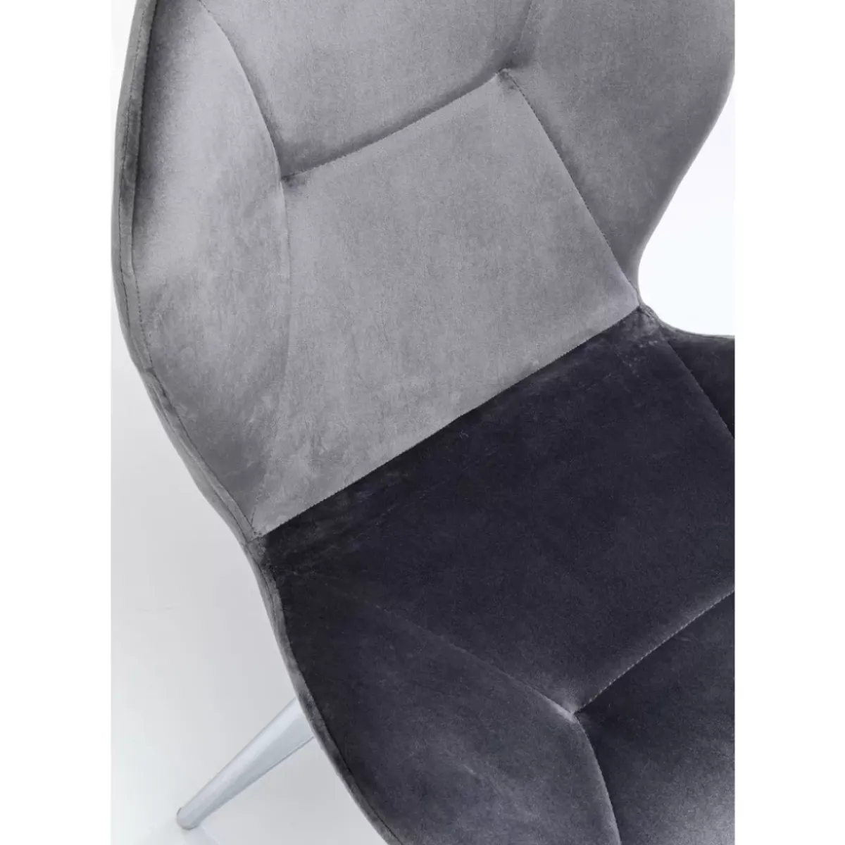 KARE Design Stuhl Viva Grau Chrom- Stühle
