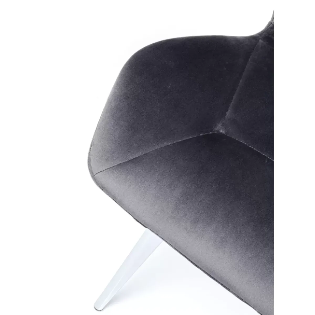 KARE Design Stuhl Viva Grau Chrom- Stühle