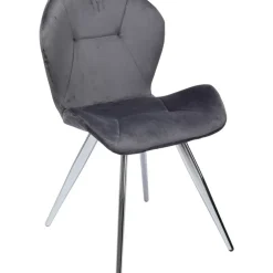 KARE Design Stuhl Viva Grau Chrom- Stühle