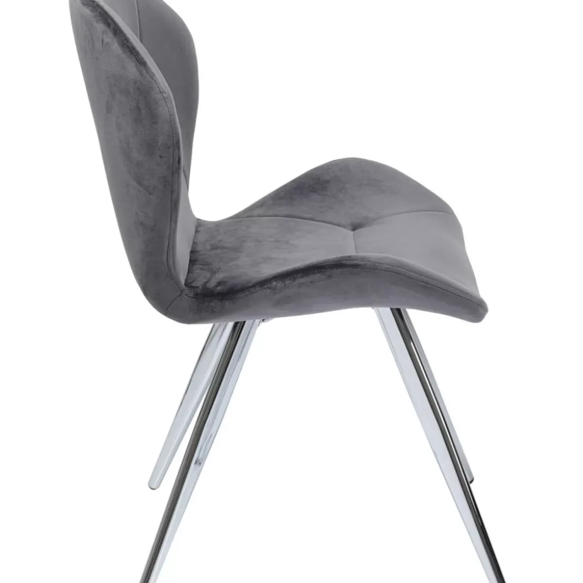 KARE Design Stuhl Viva Grau Chrom- Stühle