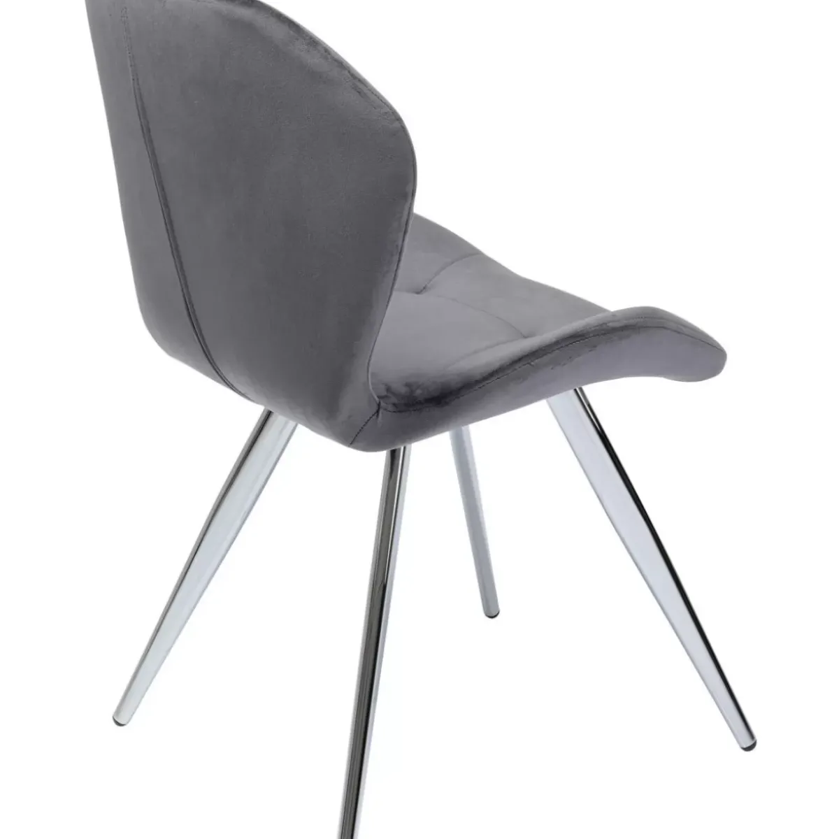 KARE Design Stuhl Viva Grau Chrom- Stühle
