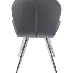 KARE Design Stuhl Viva Grau Chrom- Stühle