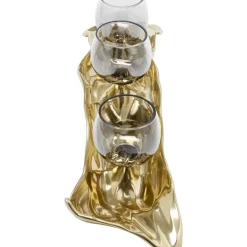 KARE Design Teelichthalter 3 Jade Gold (4/Tlg.)- Deko & Geschenkartikel