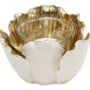 KARE Design Teelichthalter Flower Bloom Creme Gold O10- Deko & Geschenkartikel