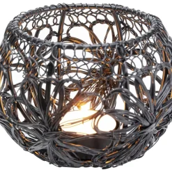 KARE Design Teelichthalter Hayat Schwarz O12Cm- Deko & Geschenkartikel