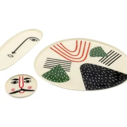 KARE Design Teller Abstract Counterpart (3-Tlg.)- Deko & Geschenkartikel