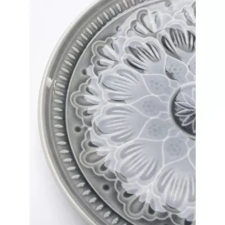 KARE Design Teller Sicilia Mandala Grau O21Cm- Geschirr & Tischaccessoires