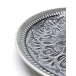 KARE Design Teller Sicilia Mandala Grau O27Cm- Geschirr & Tischaccessoires