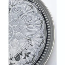 KARE Design Teller Sicilia Mandala Grau O27Cm- Geschirr & Tischaccessoires