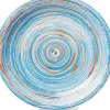 KARE Design Teller Swirl Blau O27Cm- Geschirr & Tischaccessoires