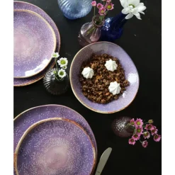 KARE Design Teller Tief Shirley Violett O21Cm- Geschirr & Tischaccessoires