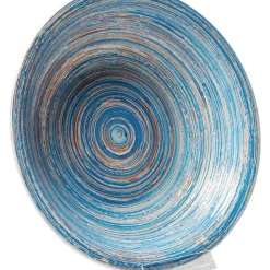 KARE Design Teller Tief Swirl Blau O21Cm- Geschirr & Tischaccessoires