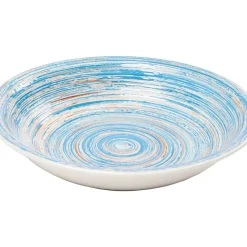 KARE Design Teller Tief Swirl Blau O21Cm- Geschirr & Tischaccessoires