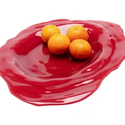 KARE Design Teller Tornado Rot O46Cm- Geschirr & Tischaccessoires