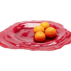 KARE Design Teller Tornado Rot O46Cm- Geschirr & Tischaccessoires