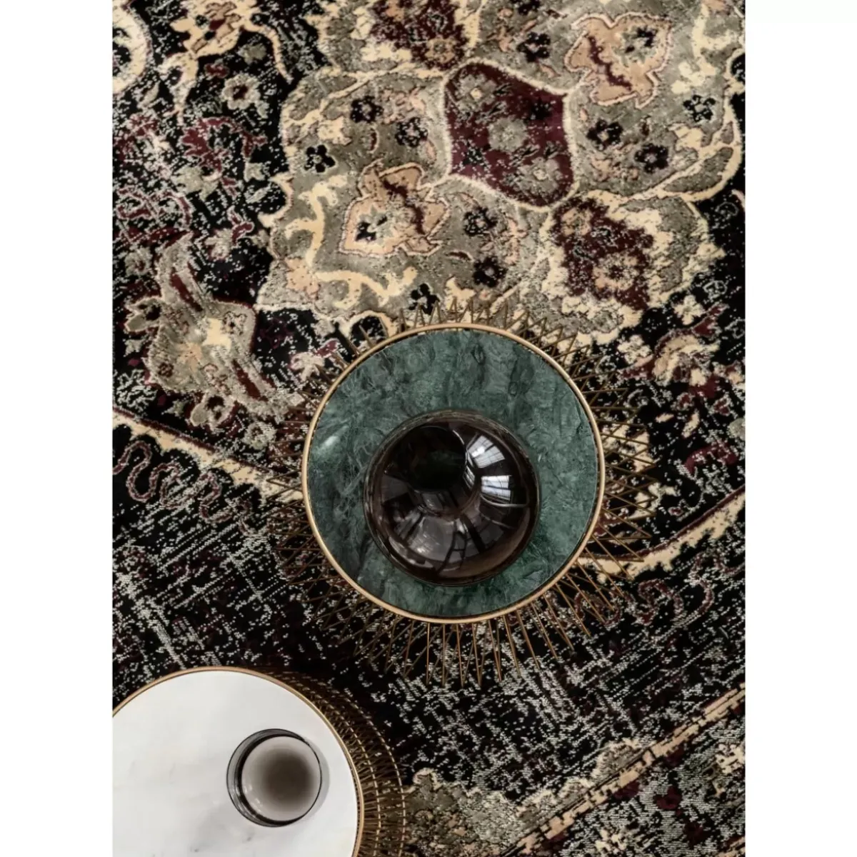 KARE Design Teppich Ornamento Anthrazit 170X240Cm- Teppiche