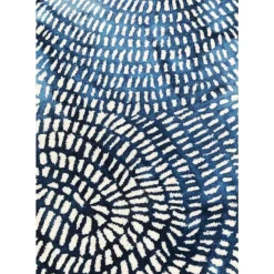 KARE Design Teppich Stamp Blau 200X300Cm- Teppiche