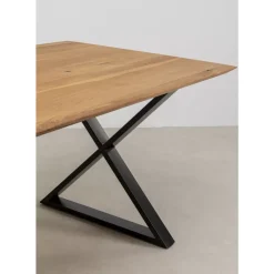 KARE Design Tisch Symphony Eiche Cross Schwarz 180X90Cm- Tische