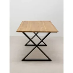 KARE Design Tisch Symphony Eiche Cross Schwarz 180X90Cm- Tische