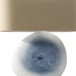 KARE Design Tischleuchte Agate Blau- Tischleuchten