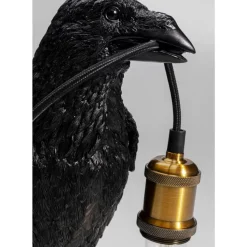 KARE Design Tischleuchte Animal Crow Matt Schwarz- Tischleuchten