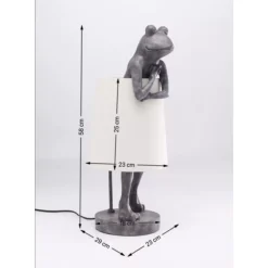 KARE Design Tischleuchte Animal Frog Grau- Tischleuchten