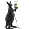 KARE Design Tischleuchte Animal Kangaroo Schwarz Matt 46Cm- Tischleuchten