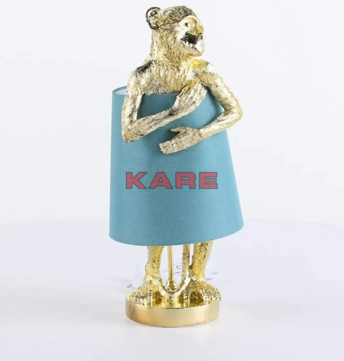KARE Design Tischleuchte Animal Monkey Gold Blau- Tischleuchten