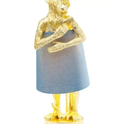 KARE Design Tischleuchte Animal Monkey Gold Blau- Tischleuchten