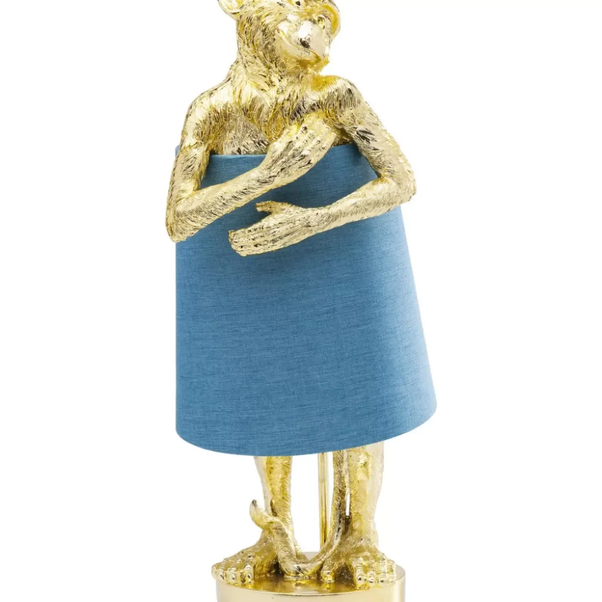 KARE Design Tischleuchte Animal Monkey Gold Blau- Tischleuchten