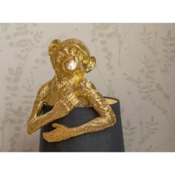KARE Design Tischleuchte Animal Monkey Gold Blau- Tischleuchten