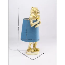 KARE Design Tischleuchte Animal Monkey Gold Blau- Tischleuchten
