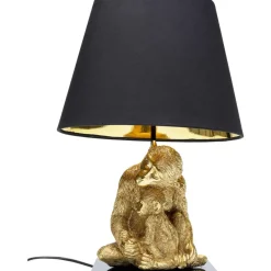 KARE Design Tischleuchte Animal Monkey Love Hug Gold 50Cm- Tischleuchten