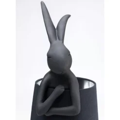 KARE Design Tischleuchte Animal Rabbit Matt Schwarz 68Cm- Tischleuchten