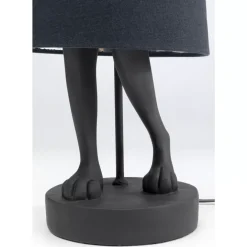KARE Design Tischleuchte Animal Rabbit Matt Schwarz 68Cm- Tischleuchten