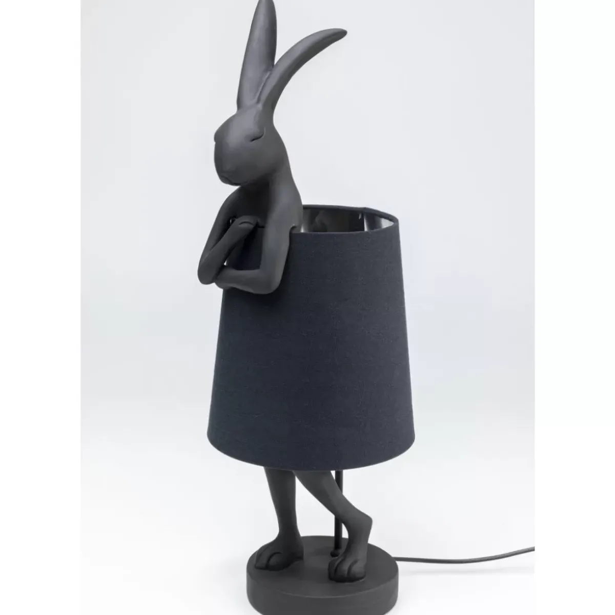 KARE Design Tischleuchte Animal Rabbit Matt Schwarz 68Cm- Tischleuchten
