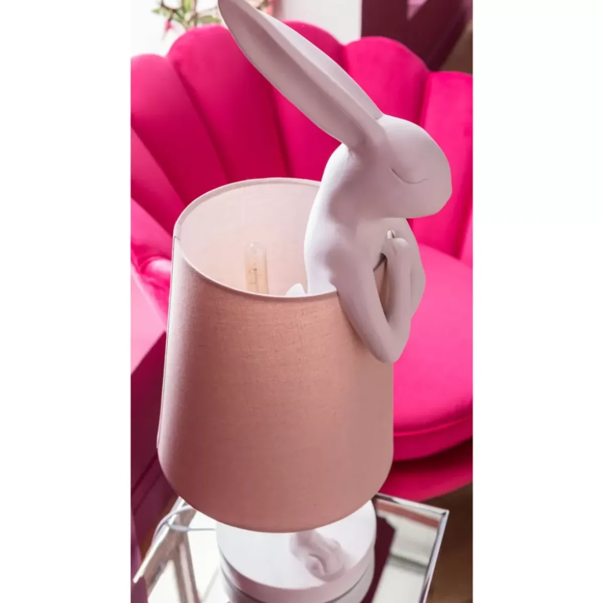 KARE Design Tischleuchte Animal Rabbit Weis 68Cm- Tischleuchten