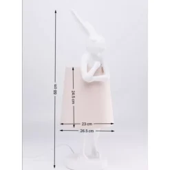 KARE Design Tischleuchte Animal Rabbit Weis 68Cm- Tischleuchten